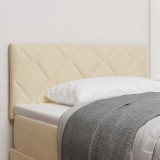 vidaXL Cap de pat LED Design Blocuri Diamant Crem 90 cm din țesătură