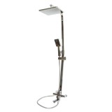 Set de dus multifunctional de perete cu pipa cada si cartus ceramic, crom