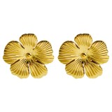 Cumpara ieftin Cercei Sunlit Bloom, Otel Placat cu Aur 18K - 90442-0