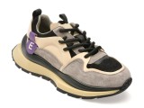 Pantofi sport EPICA negri, 2086, din material textil si piele naturala