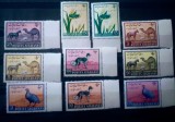 Afganistan 1961 cămile, cai , c&acirc;ini ,Flori, plante flora și fauna serie 10v neștampilată mnh