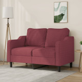 Gossi canapea cu 2 locuri, rosu vin, 120 cm, material textil