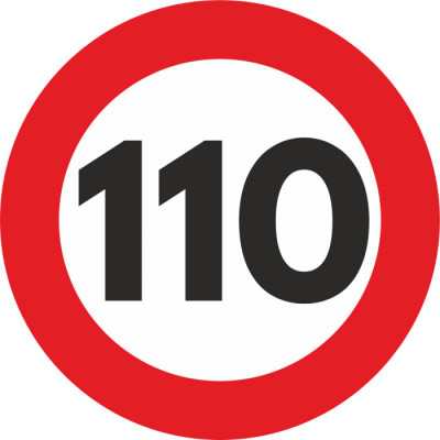 Autocolant Sticker &amp;bdquo;Limita Viteza&amp;rdquo; Reflectorizant &amp;ndash; 110km/h foto