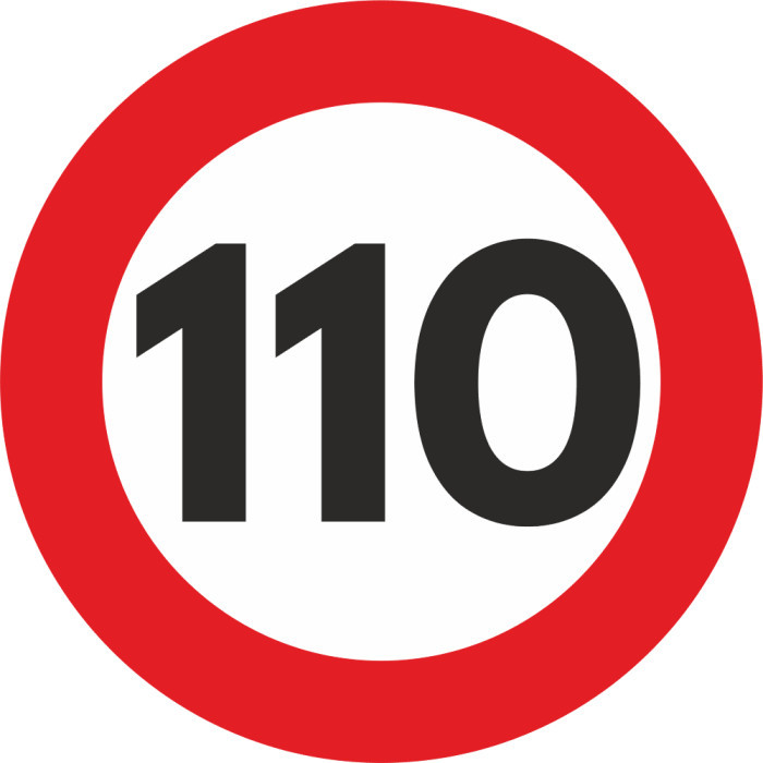 Autocolant Sticker &bdquo;Limita Viteza&rdquo; Reflectorizant &ndash; 110km/h