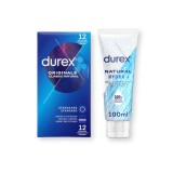 Cumpara ieftin Pachet pentru cupluri: Prezervative Durex Natural Regular Fit, 54 mm, 12 buc + Lubrifiant pe bază de apă Durex Natural Hidratante, 100 ml
