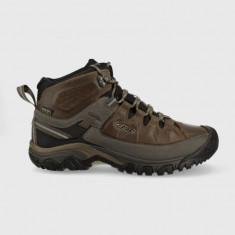 Keen pantofi Targhee III Mid barbati, culoarea maro 1017786.-BUNG/BLA