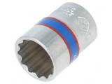 Tubulară 1/4 12-puncte 24mm scurtă