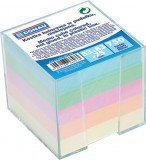 Cub Hartie Cu Suport Plastic, 92x92x82mm, Donau - Hartie Culori Pastel Asortate