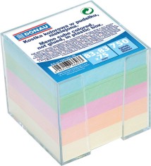 Cub Hartie Cu Suport Plastic, 92x92x82mm, Donau - Hartie Culori Pastel Asortate foto
