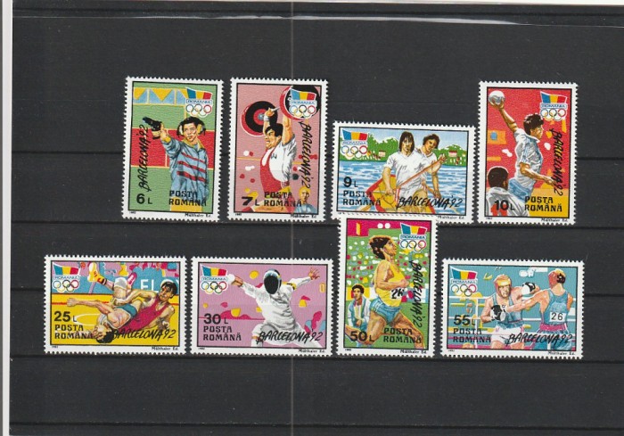 1992 LP 1289 LP 1290 LP 1291 J. O. BARCELONA SERIE+COLITE DANT.+NEDANTELATA MNH