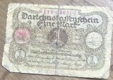 BNKSTR01DE Bancnotă Germania - 1 Mark 1920, Darlehnskassenschein, perioada timpurie Weimar / Inflație