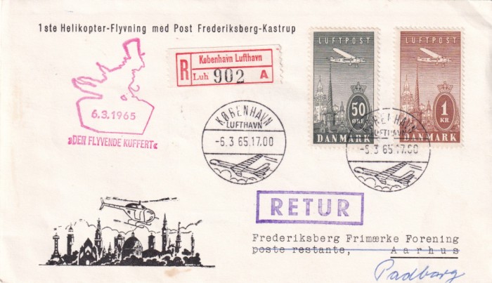 FILATELIE TEMATICA - PLIC DANEMARCA TEMATICA AVION AVIOANE