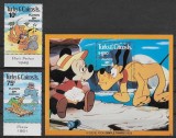 Turks &amp;amp; Caicos 1982 - Disney, Pluto, desene animate, serie si colita neuzata