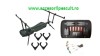 Rod pod EAST SHARK 4 posturi aluminiu reglabil, statie 4 avertizori led, 4 swingere led, husa inclusa