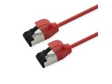 Cablu de retea RJ45 Slim U/FTP Cat. 8.1 (Class I) LSOH 0.3m Rosu, Roline 21.15.3221