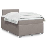 vidaXL Pat box spring cu saltea, taupe, 120x190 cm material textil 3285824