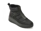 Ghete RIEKER negre, N2550, din material textil