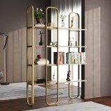 Biblioteca Lux Sierra 4 Rafturi, Cadru Metal, 125 x 180 x 28 cm