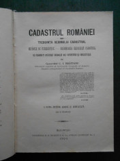 C. I. BRATIANU - CADASTRUL ROMANIEI. TREBUINTA REGIMULUI CADASTRAL (1904) foto