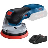 Bosch GEX 18V-125 + GAL 18V-40 - Slefuitor cu excentric fara acumulatori Li-Ion 18 V - Ah 125 mm + Incarcator acumulatori