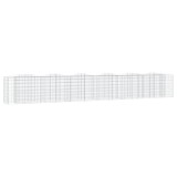 Cumpara ieftin Strat inaltat cu gabion arcuit, 600x50x100 cm, fier galvanizat