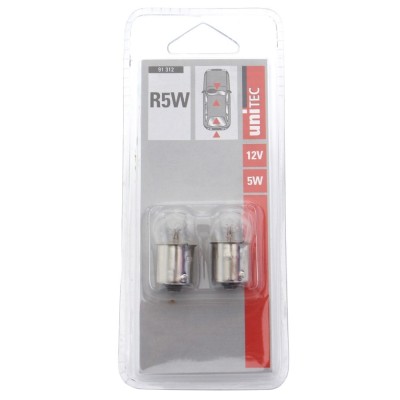 Bec auto pentru pozitie Unitec R5W, 5 W, 12 V, set 2 bucati foto