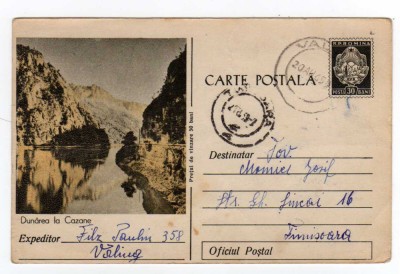 CP DUNAREA LA CAZANE MARCA FIXA 30 BANI foto