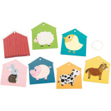 Janod Tactile Cards jucărie cu activități Farm 12 m+ 6 buc