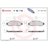 Placute frana Nissan Navara Np300 Pick-Up (D23 D23t) 07.14-, Navara Platform / Chassis (D23) 01.15-; Renault Alaskan 10.16-, Fata, BREMBO