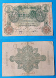 Bancnota veche - Germania 50 Mark 1908 - circulata