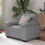 VidaXL Canapea Scaun Gri deschis 60 cm Tesatura