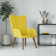 vidaXL Scaun de relaxare, galben muștar, catifea 327662