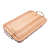 Tava Din Inox 46X23X9Cm, Cu Tocator Din Lemn 36X22X1Cm, Char-Broil 140014
