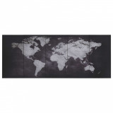 Set Tablouri Din P&acirc;nză Harta Lumii Negru 200 x 80 cm 289244, General