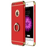 Cumpara ieftin Pachet husa de protectie pentru iPhone 6+ Luxury Red Plated cu Inel de sustinere si folie gratis, MyStyle