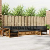 Cumpara ieftin Set de canapele de exterior 7 buc. 7-Locuri Natural si Antracit