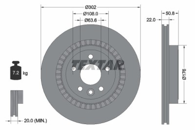 TEXTAR 92196403 PRO Disc frana foto