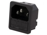 Conector Alimentare AC Soclu Tată 10A 250V IEC 60320