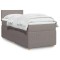vidaXL Pat box spring cu saltea, gri taupe, 80x200 cm, textil 3289580