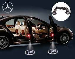 Set proiectoare / Logo Holograma montare sub usa Mercedes-Benz model cu freza foto