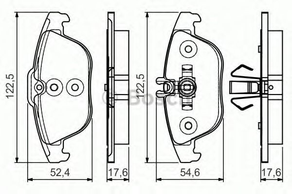 Set placute frana,frana disc MERCEDES C-CLASS T-Model (S204) (2007 - 2014) BOSCH 0 986 495 105