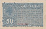 ROMANIA 50 BANI 1917 BGR F
