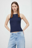 Tommy Jeans top femei, culoarea bleumarin DW0DW17382