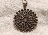 Argint MEDALION MASIV OPULENT 1900 YEMEN etnic TRIBAL manopera EXCEPTIONALA unic