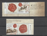 ROMANIA 2020 -EUROPA - Vechi rute postale--Serie 2 timbre cu vinieta LP.2280 MNH, Nestampilat