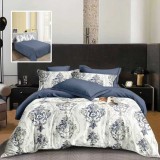 Lenjerie de pat 6 Piese Bumbac 100% Finet -Model Blue Royal