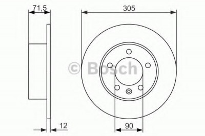 Disc frana RENAULT MASTER III platou / sasiu (EV, HV, UV) (2010 - 2016) BOSCH 0 986 479 717 foto