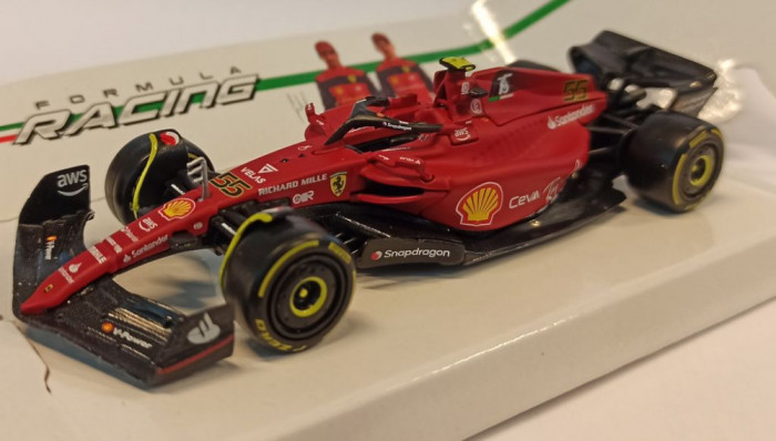 Macheta Ferrari F1-75 Carlos Sainz Formula 1 2022 - Bburago 1/43 F1