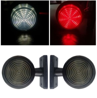 2 x LED Lumina Latura Lampe Gabarit Laterale Remorca Camioane Rosu Alb 12V 24V foto