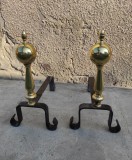 Set suport lemne semineu bronz, preț redus